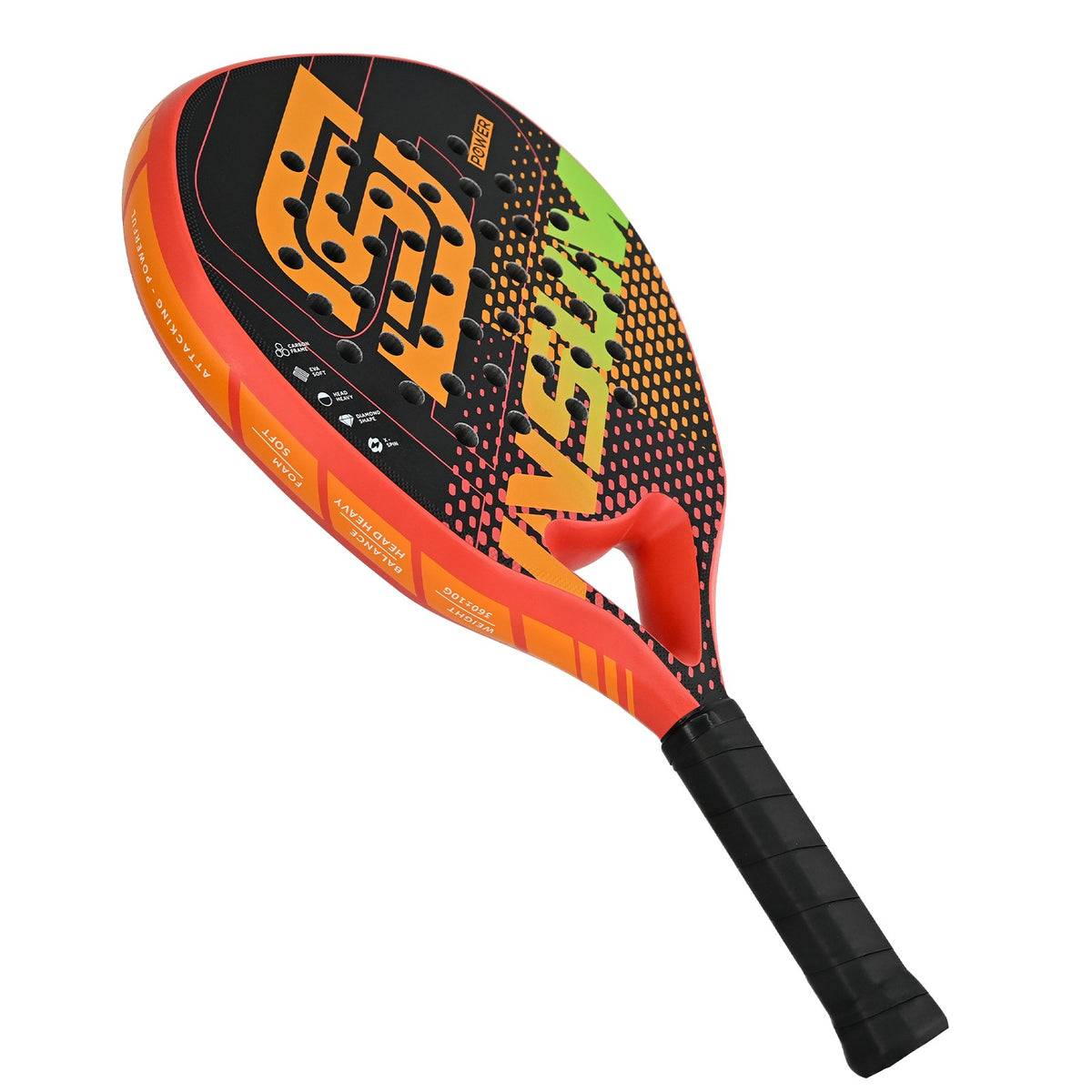 Raquette de padel PALISTA ARM — Carbone anti-chocs